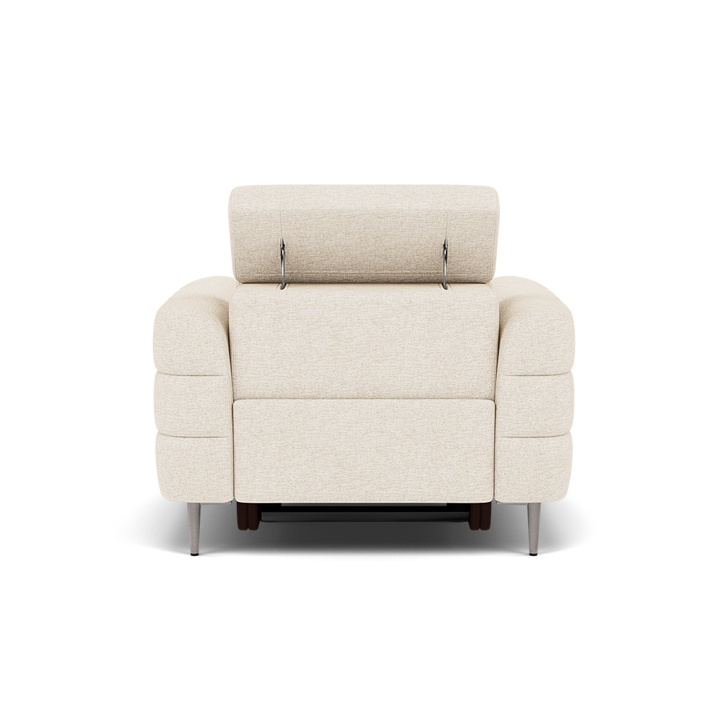 Hoy Recliner Armchair - Chair W/ Power Recliner W/ Power Headrest Fabric - Power with Power Headrest & USB — KB-1285-UK Darwin Ivory, gallery image 2