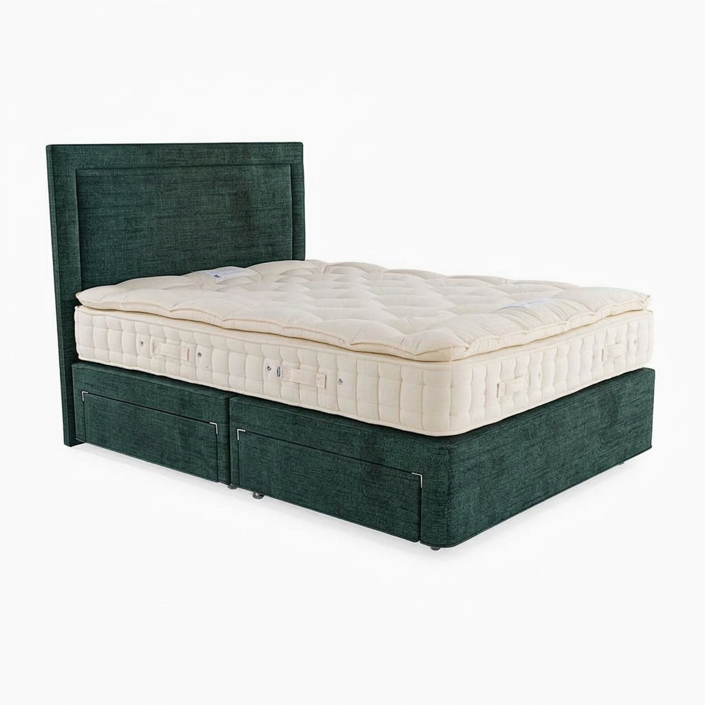 Hypnos Superior Pillow Top Divan Bed Set - F/E P/S Divan Set 180x200cm - Super King Divan Beds Sterling Home 1