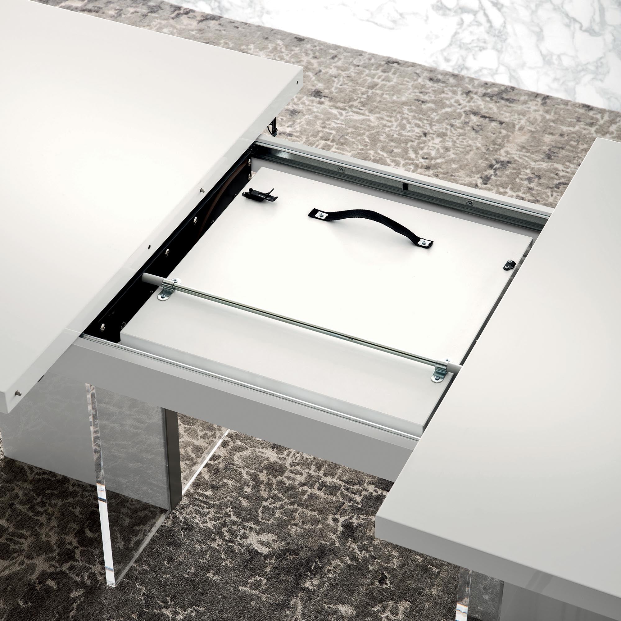 imperia Dining Table - Dining Table 160/210 x 95 cm White High Gloss Tables Sterling Home 4