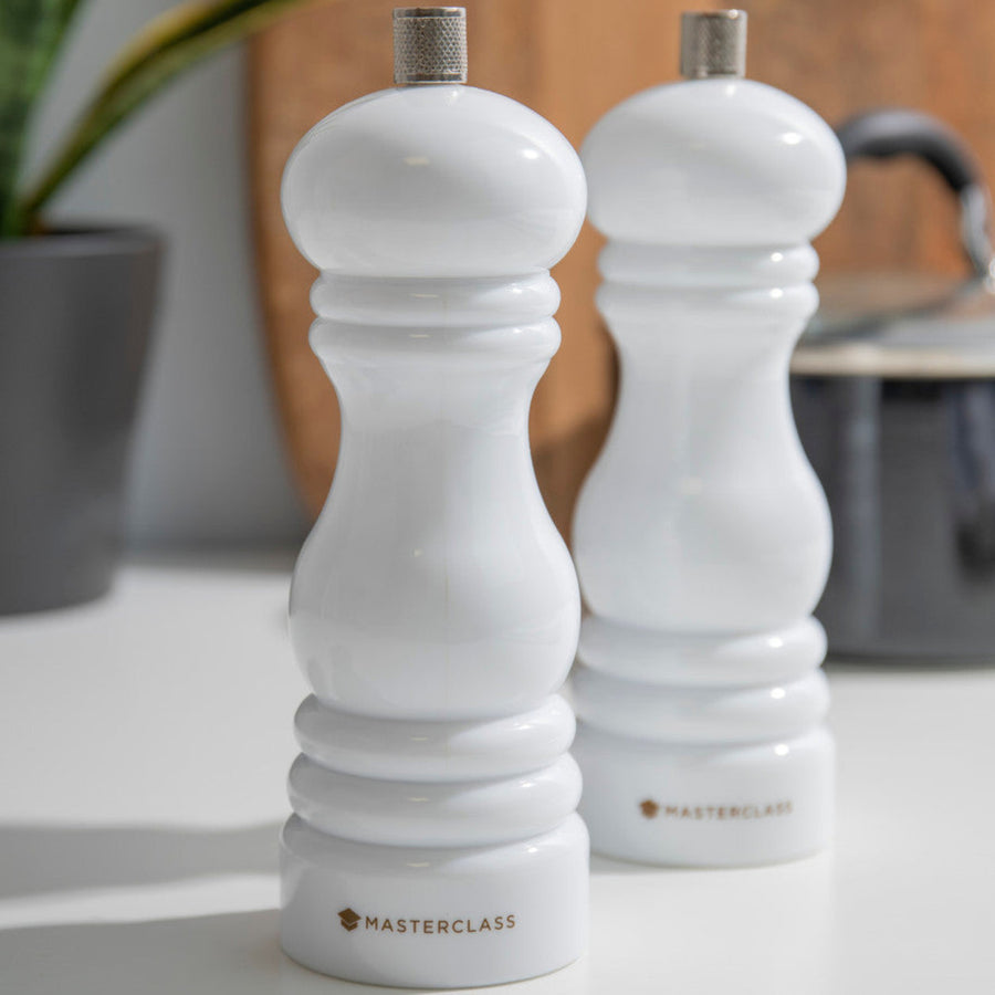 Masterclass White Salt and Pepper Mill - Mc Salt/Pepper Mill 17CM White Sterling Home 1