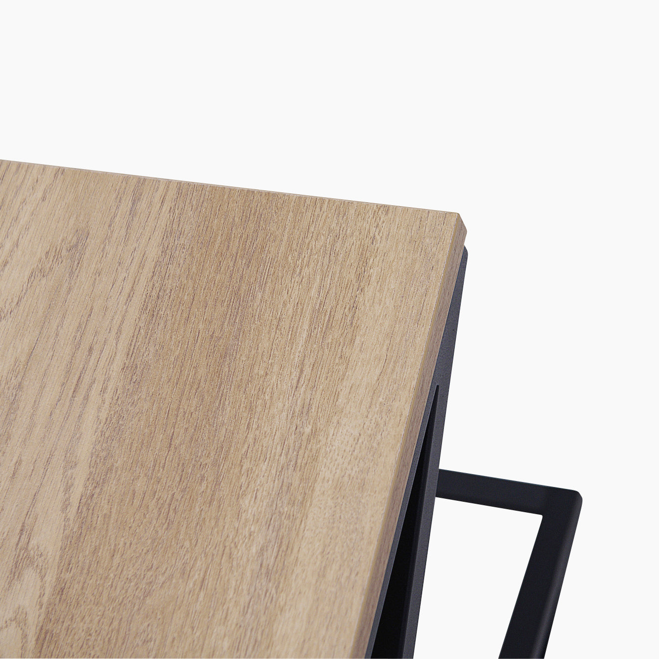 Indus Coffee Table - Coffee Table Oak Effect Top/Black Painted Metal Frame Tables Sterling Home 5