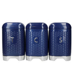 Kitchencraft Lovello Blue Canisters Set Of 3 - Lv Textured TCS 3 Piece Set Blue Sterling Home 2