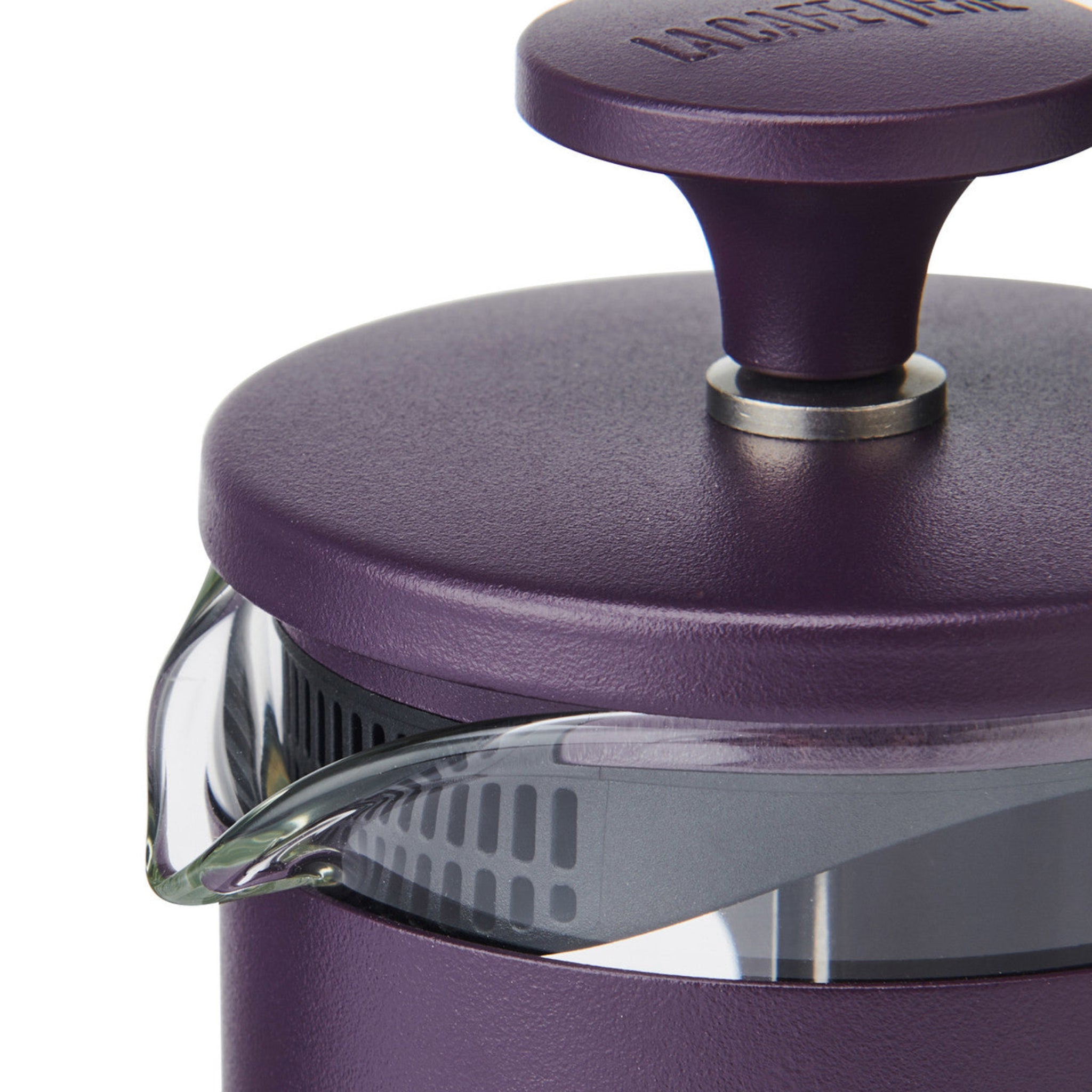 La Cafetiere Purple 3 Cup Pisa Cafetiere - LC Pisa Cafetiere 3 Cup Purple Wood Handle Sterling Home 3
