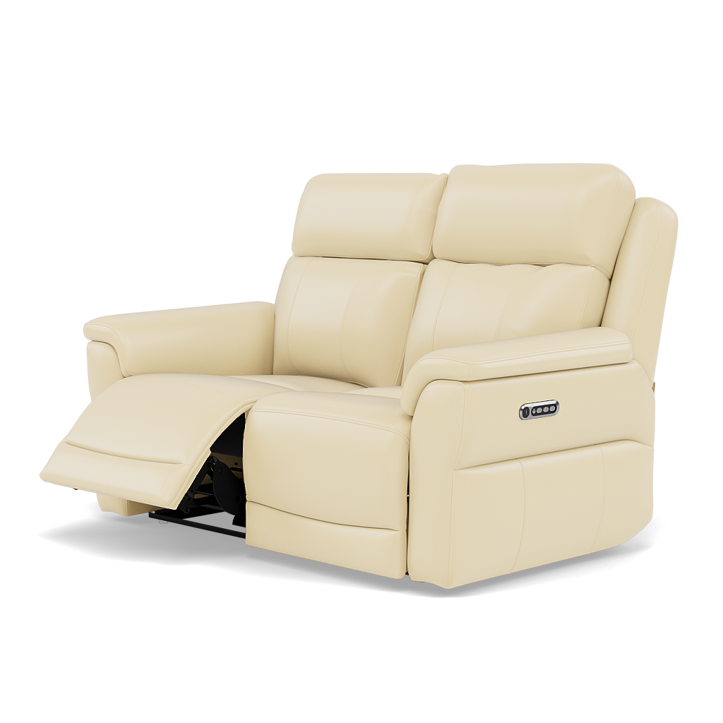 Juno 2 Seater Recliner Sofa - 2 Seater Power Recliner Sofa with USB Cat 60 - Power Recliner with USB — Cat-60/02 Montana Cool Cream, gallery image 3