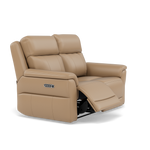Juno 2 Seater Recliner Sofa - 2 Seater Power Recliner Sofa with USB Cat 60 - Power Recliner with USB — Cat-60/06 Montana Barley, gallery image 1