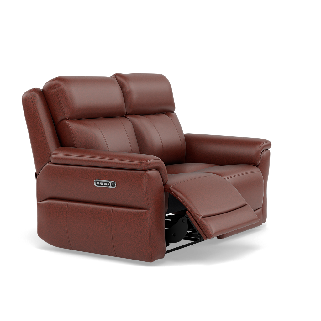 Juno 2 Seater Recliner Sofa - 2 Seater Power Recliner Sofa with USB Cat 60 - Power Recliner with USB — Cat-60/07 Montana Butterscotch, gallery image 1