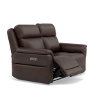 Juno 2 Seater Recliner Sofa - 2 Seater Power Recliner Sofa with USB Cat 60 - Power Recliner with USB — Cat-60/08 Montana Chocolate, gallery image 1
