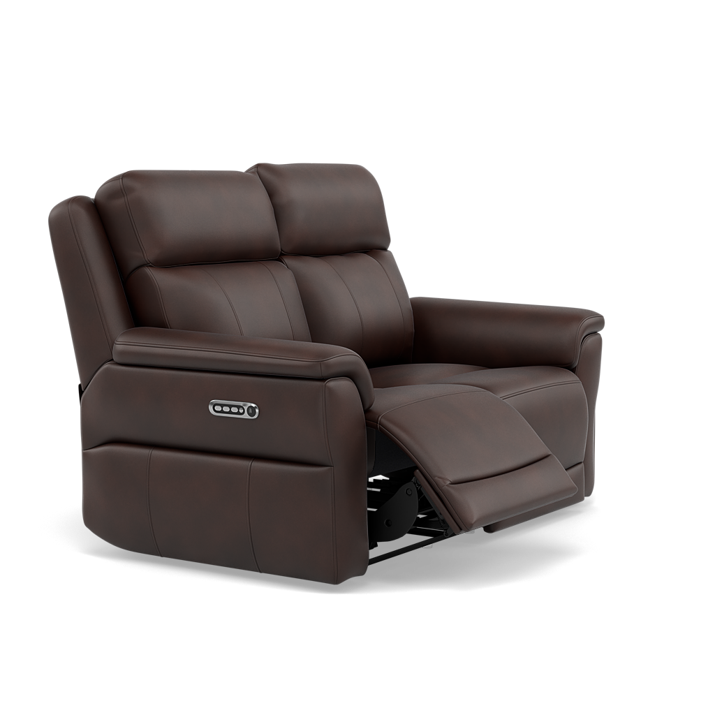Juno 2 Seater Recliner Sofa - 2 Seater Power Recliner Sofa with USB Cat 60 - Power Recliner with USB — Cat-60/08 Montana Chocolate, gallery image 1