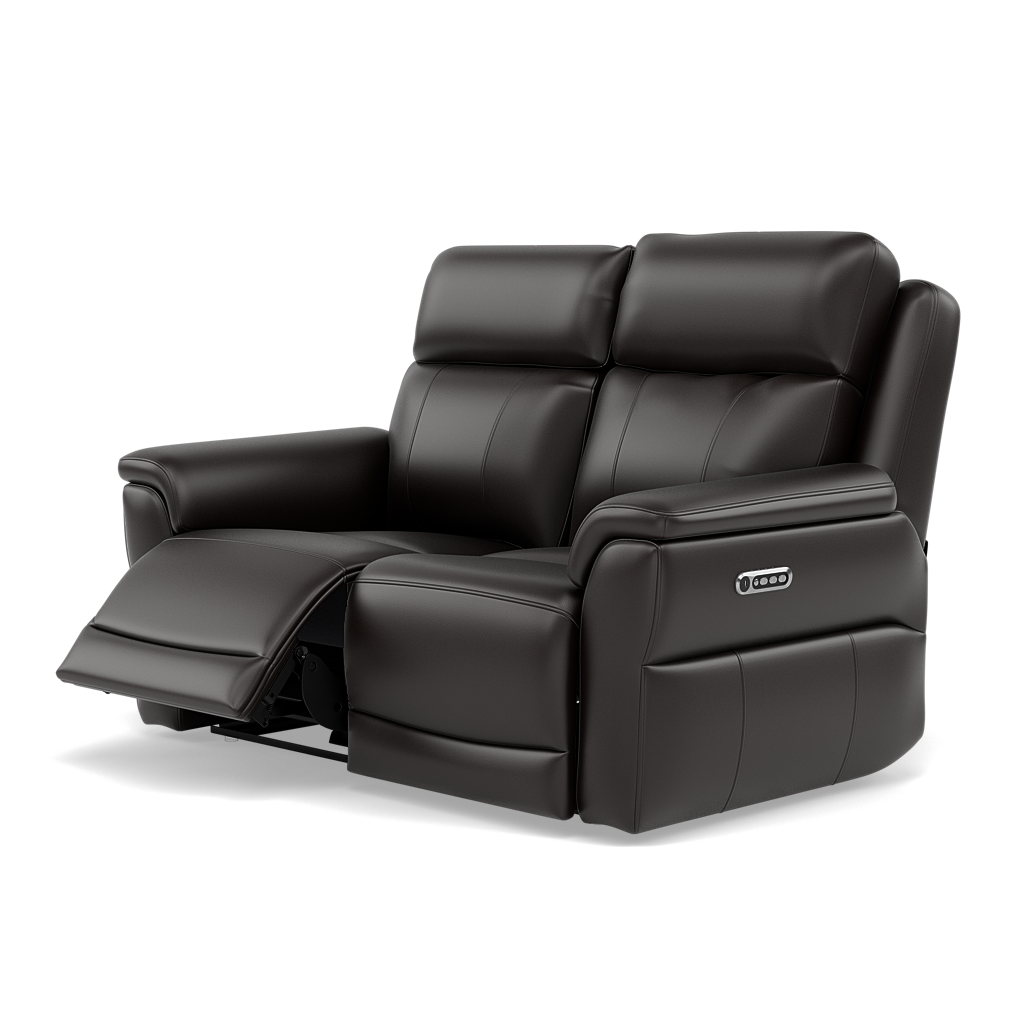 Juno 2 Seater Recliner Sofa - 2 Seater Power Recliner Sofa with USB Cat 60 - Power Recliner with USB — Cat-60/09 Montana Black Coffee, gallery image 3