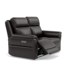 Juno 2 Seater Recliner Sofa - 2 Seater Power Recliner Sofa with USB Cat 60 - Power Recliner with USB — Cat-60/09 Montana Black Coffee, gallery image 1