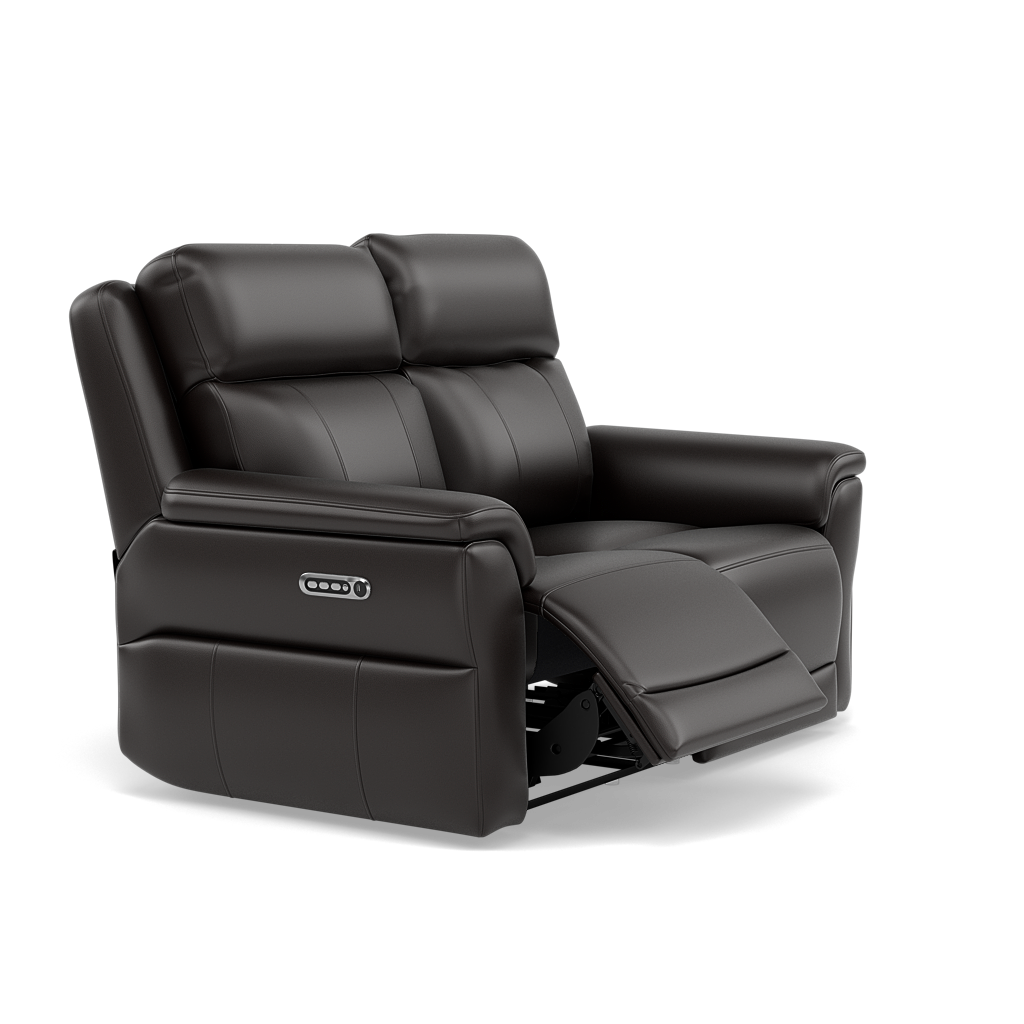 Juno 2 Seater Recliner Sofa - 2 Seater Power Recliner Sofa with USB Cat 60 - Power Recliner with USB — Cat-60/09 Montana Black Coffee, gallery image 1