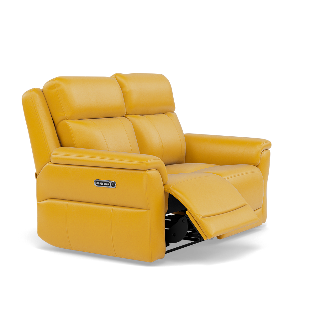Juno 2 Seater Recliner Sofa - 2 Seater Power Recliner Sofa with USB Cat 60 - Power Recliner with USB — Cat-60/10 Montana Sunburst, gallery image 1