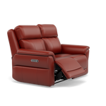 Juno 2 Seater Recliner Sofa - 2 Seater Power Recliner Sofa with USB Cat 60 - Power Recliner with USB — Cat-60/11 Montana Flame, gallery image 1