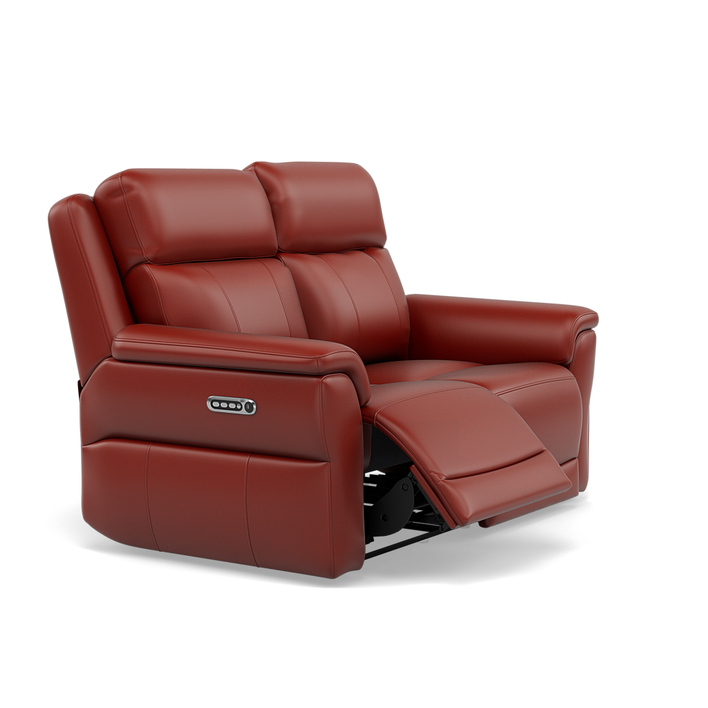 Juno 2 Seater Recliner Sofa - 2 Seater Power Recliner Sofa with USB Cat 60 - Power Recliner with USB — Cat-60/11 Montana Flame, gallery image 1