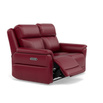 Juno 2 Seater Recliner Sofa - 2 Seater Power Recliner Sofa with USB Cat 60 - Power Recliner with USB — Cat-60/13 Montana Cranberry, gallery image 1