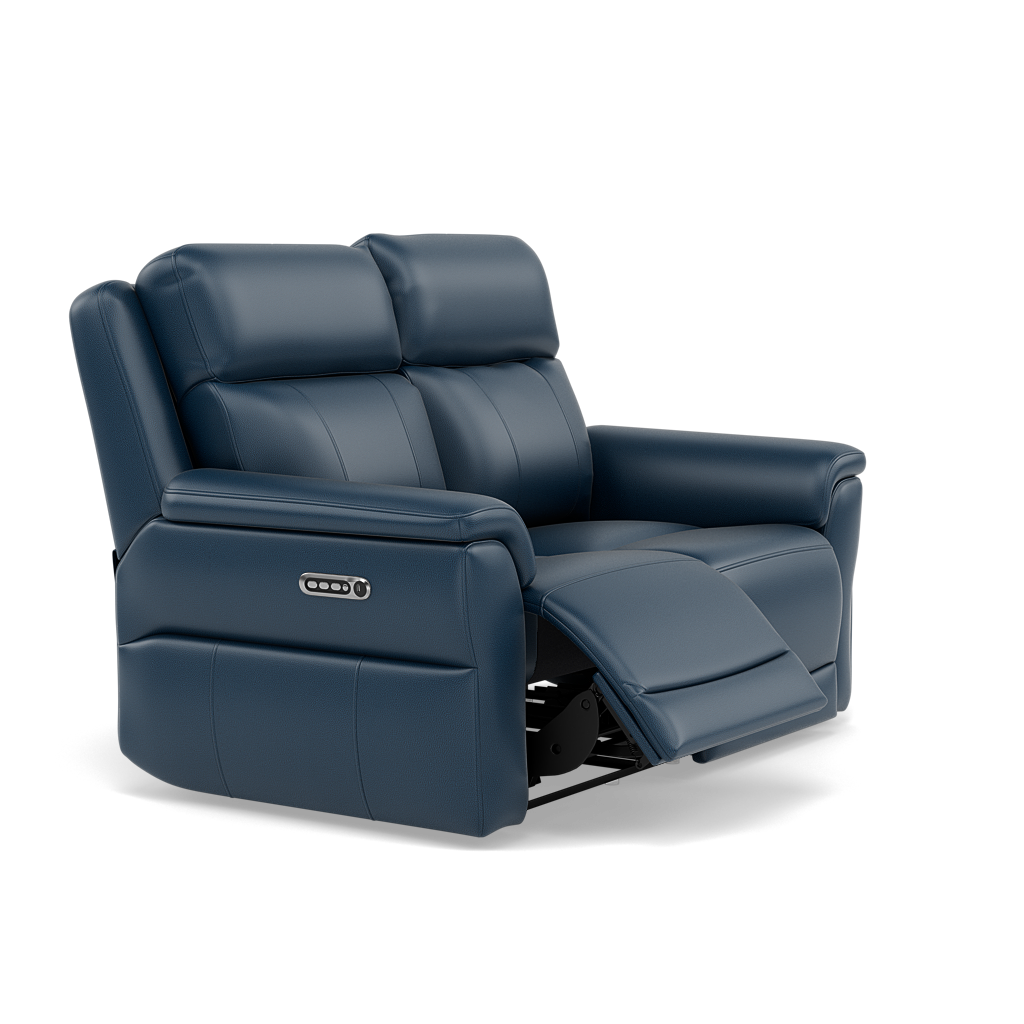Juno 2 Seater Recliner Sofa - 2 Seater Power Recliner Sofa with USB Cat 60 - Power Recliner with USB — Cat-60/17 Montana Ocean, gallery image 1