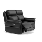 Juno 2 Seater Recliner Sofa - 2 Seater Power Recliner Sofa with USB Cat 60 - Power Recliner with USB — Cat-60/22 Montana Jet Black, gallery image 1