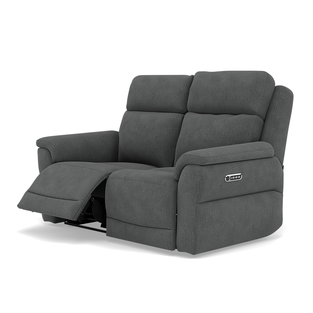 Juno 2 Seater Recliner Sofa - 2 Seater Power Recliner Sofa with USB F8 - Power Recliner with USB — Darwin Charcoal 50493, gallery image 3