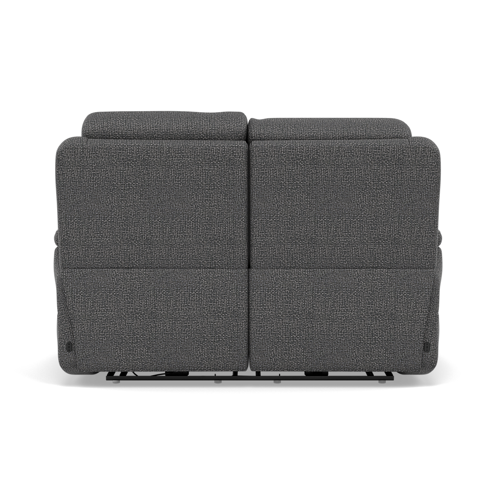 Juno 2 Seater Recliner Sofa - 2 Seater Power Recliner Sofa with USB F8 - Power Recliner with USB — Hopsack Charcoal 70006, gallery image 2