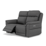 Juno 2 Seater Recliner Sofa - 2 Seater Power Recliner Sofa with USB F8 - Power Recliner with USB — Hopsack Charcoal 70006, gallery image 3