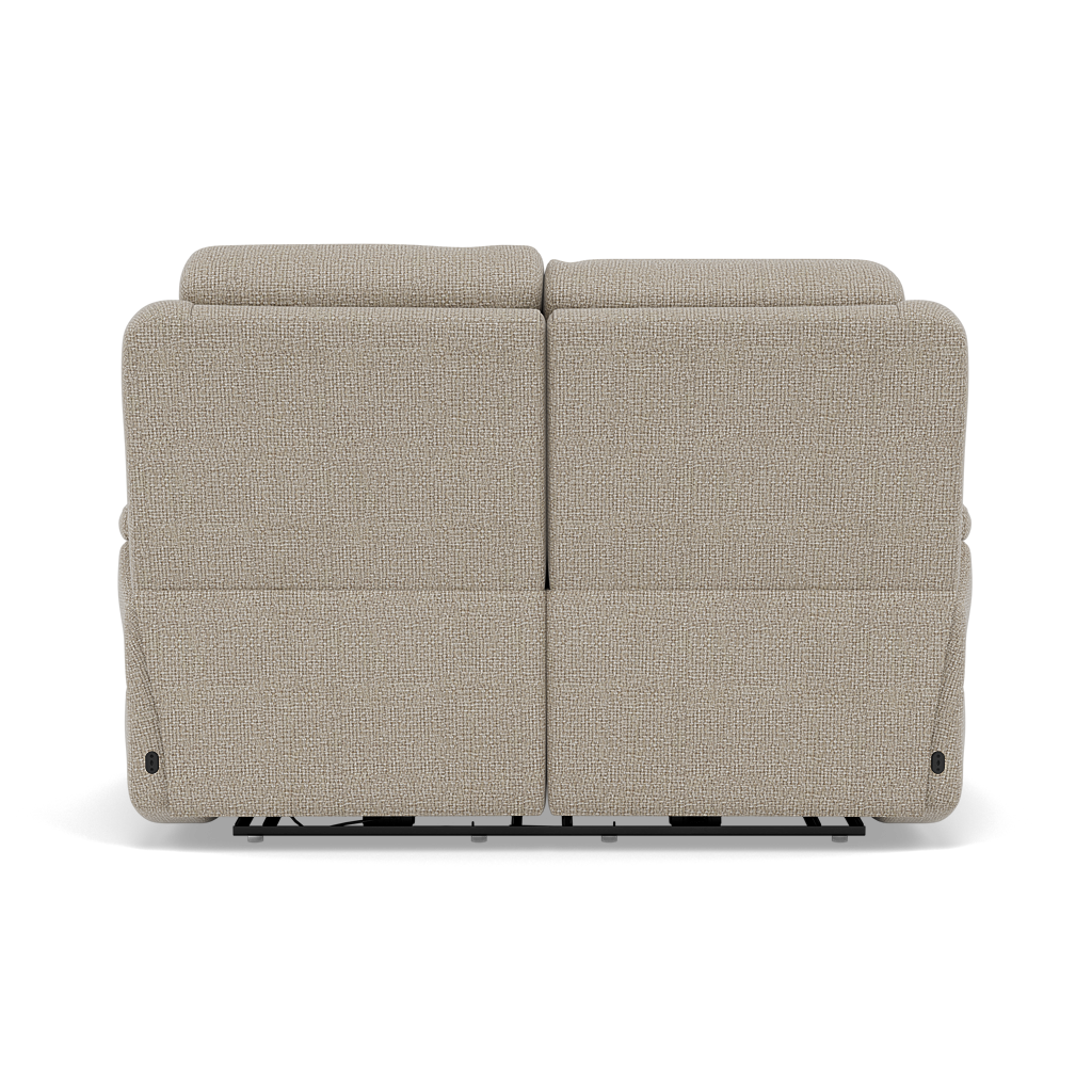 Juno 2 Seater Recliner Sofa - 2 Seater Power Recliner Sofa with USB F8 - Power Recliner with USB — Hopsack Linen 70004, gallery image 2
