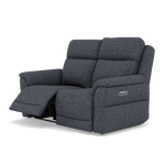 Juno 2 Seater Recliner Sofa - 2 Seater Power Recliner Sofa with USB F8 - Power Recliner with USB — Hopsack Midnight 70005, gallery image 3