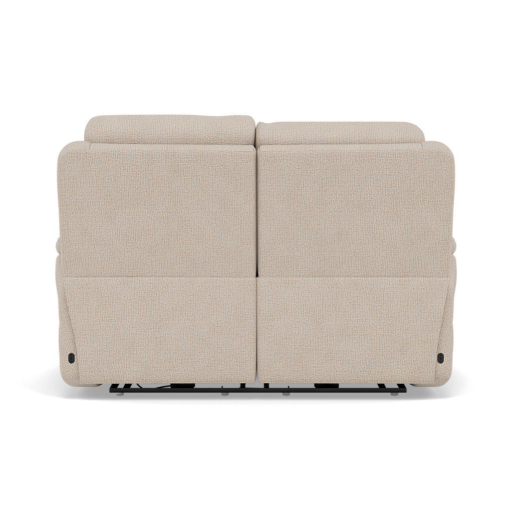 Juno 2 Seater Recliner Sofa - 2 Seater Power Recliner Sofa with USB F8 - Power Recliner with USB — Hopsack Natural 70002, gallery image 2