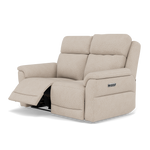 Juno 2 Seater Recliner Sofa - 2 Seater Power Recliner Sofa with USB F8 - Power Recliner with USB — Hopsack Natural 70002, gallery image 3