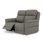 Juno 2 Seater Recliner Sofa - 2 Seater Power Recliner Sofa with USB F8 - Power Recliner with USB — Hopsack Platinum 70003, gallery image 3