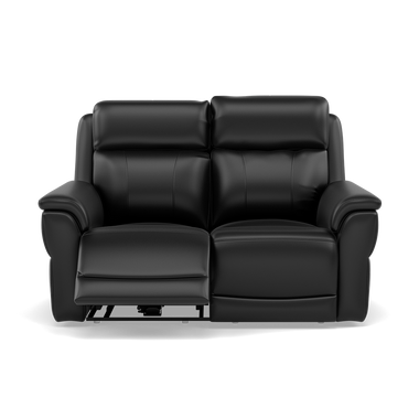 Juno 2 Seater Recliner Sofa - 2 Seater Sofa 2 Power Recliners Lumbar Support Cat 60 - Power with Power Lumbar & USB 2 Seater Sofas Sterling Home 19 Cat-60/22 Montana Jet Black