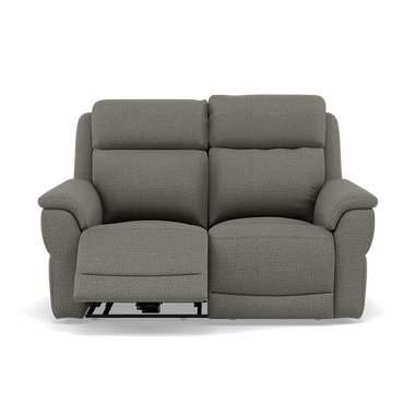 Juno 2 Seater Recliner Sofa - 2 Seater Sofa 2 Power Recliners Lumbar Support F8 - Power with Power Lumbar & USB 2 Seater Sofas Sterling Home 5 Hopsack Platinum 70003