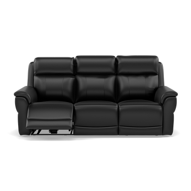 Juno 3 Seater Recliner Sofa - 3 Seater Power Recliner Sofa with USB Cat 60 - Power Recliner with USB 3 Seater Sofas Sterling Home 19 Cat-60/22 Montana Jet Black