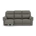 Juno 3 Seater Recliner Sofa - 3 Seater Power Recliner Sofa with USB F8 - Power Recliner with USB 3 Seater Sofas Sterling Home 5 Hopsack Platinum 70003