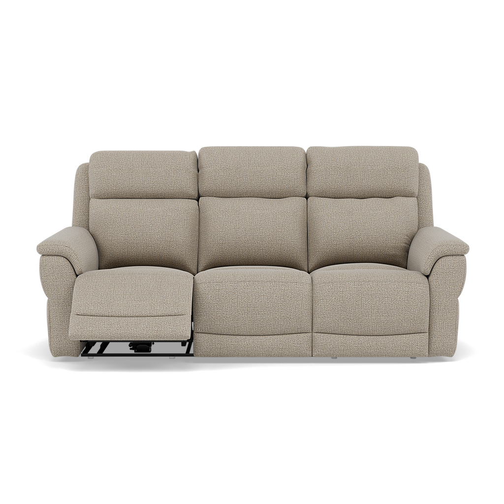 Juno 3 Seater Recliner Sofa - 3 Seater Power Recliner Sofa with USB F8 - Power Recliner with USB 3 Seater Sofas Sterling Home 6 Hopsack Linen 70004