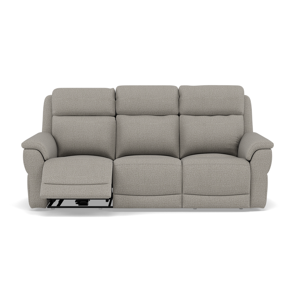 Juno 3 Seater Recliner Sofa - 3 Seater Power Recliner Sofa with USB F8 - Power Recliner with USB 3 Seater Sofas Sterling Home 3 Hopsack Dove 70001