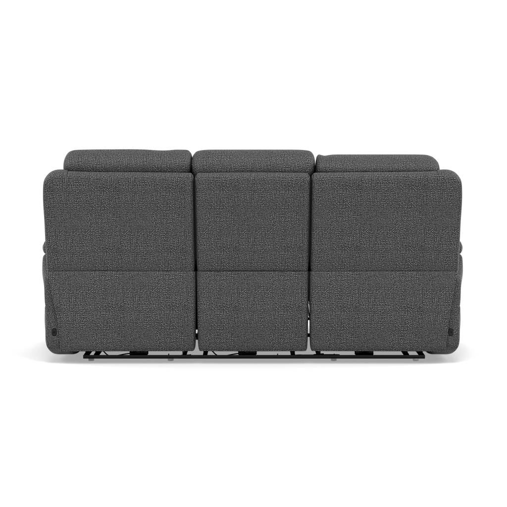 Juno 3 Seater Recliner Sofa - 3 Seater Power Recliner Sofa with USB F8 - Power Recliner with USB — Hopsack Charcoal 70006, gallery image 2