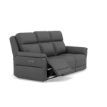 Juno 3 Seater Recliner Sofa - 3 Seater Power Recliner Sofa with USB F8 - Power Recliner with USB — Hopsack Charcoal 70006, gallery image 1