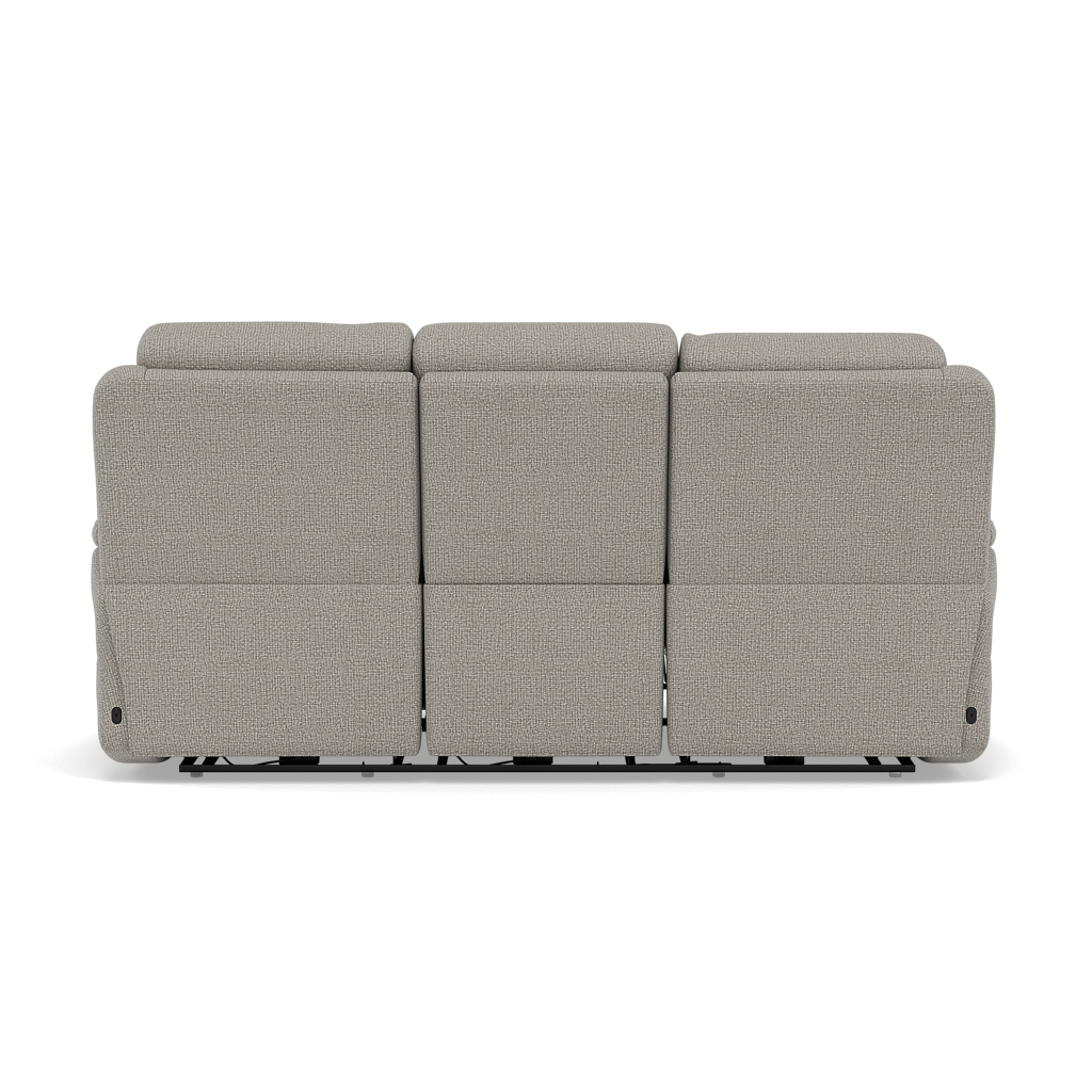 Juno 3 Seater Recliner Sofa - 3 Seater Power Recliner Sofa with USB F8 - Power Recliner with USB — Hopsack Dove 70001, gallery image 2