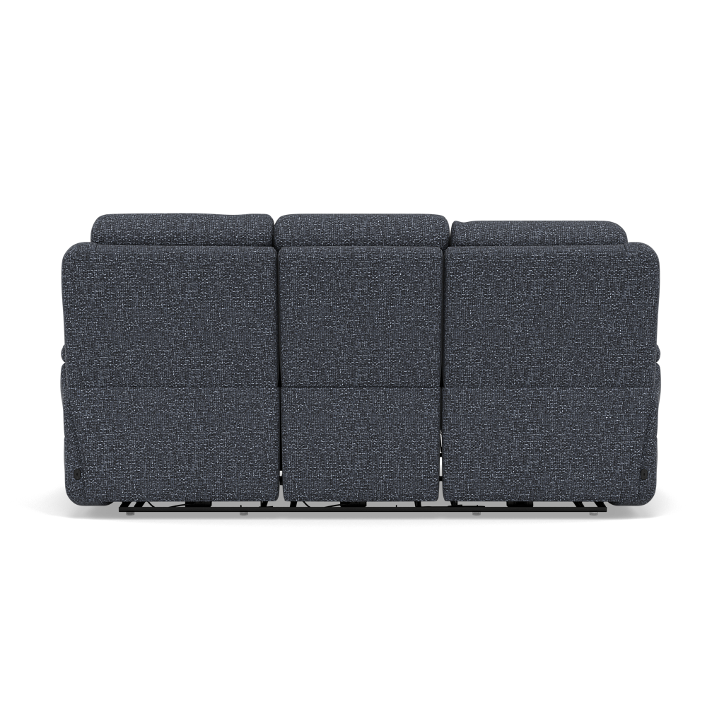 Juno 3 Seater Recliner Sofa - 3 Seater Power Recliner Sofa with USB F8 - Power Recliner with USB — Hopsack Midnight 70005, gallery image 2