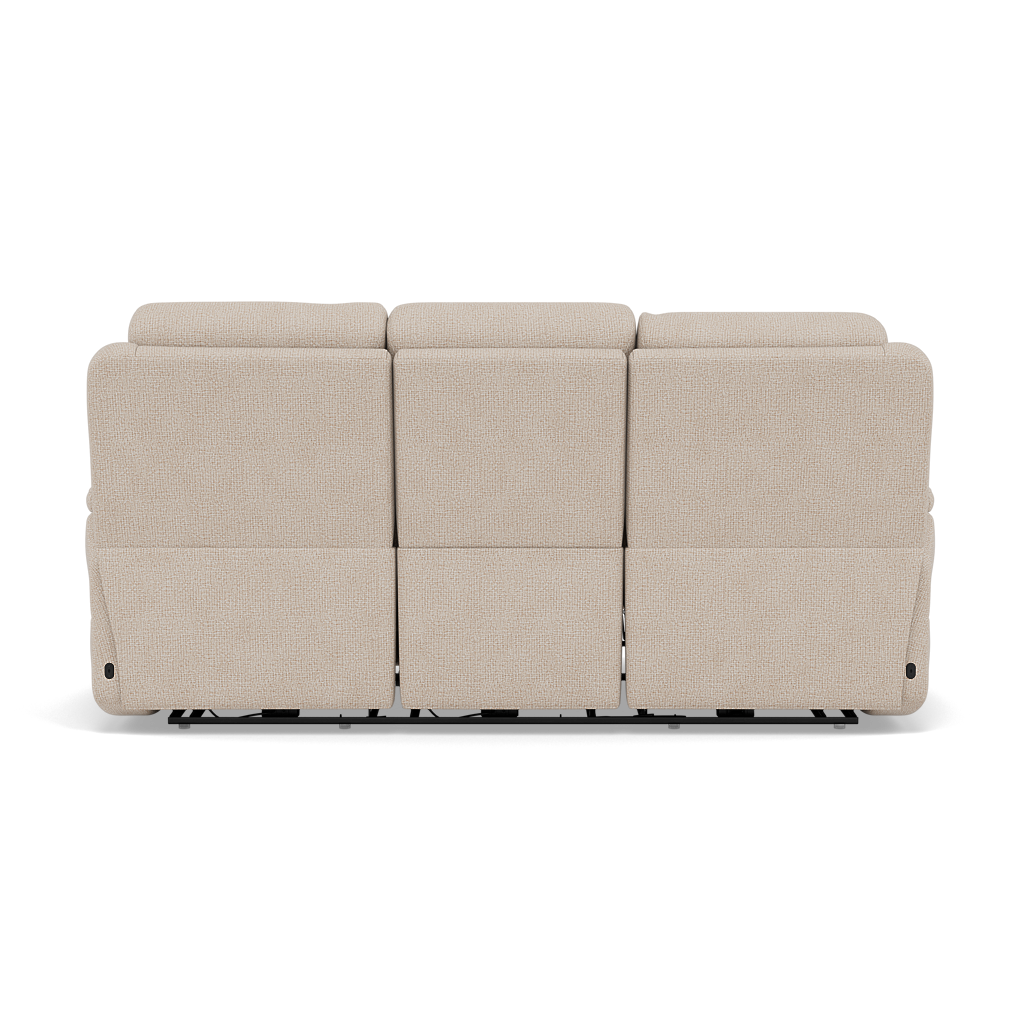 Juno 3 Seater Recliner Sofa - 3 Seater Power Recliner Sofa with USB F8 - Power Recliner with USB — Hopsack Natural 70002, gallery image 2