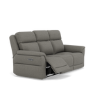 Juno 3 Seater Recliner Sofa - 3 Seater Power Recliner Sofa with USB F8 - Power Recliner with USB — Hopsack Platinum 70003, gallery image 1
