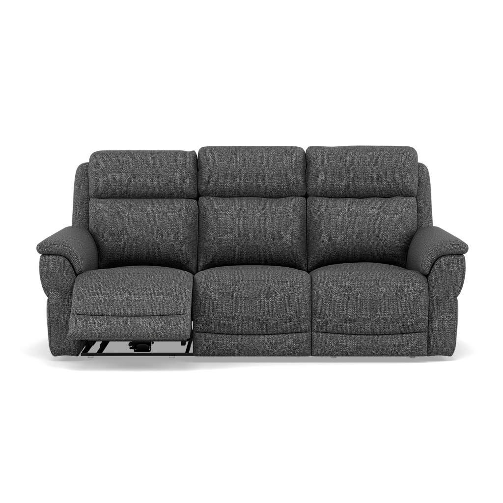 Juno 3 Seater Recliner Sofa - 3 Seater Power Recliner Sofa with USB F8 - Power Recliner with USB 3 Seater Sofas Sterling Home 8 Hopsack Charcoal 70006