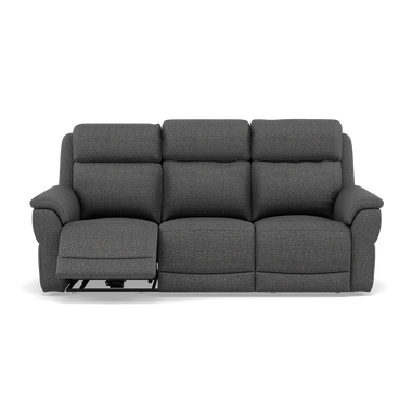 Juno 3 Seater Recliner Sofa - 3 Seater Power Recliner Sofa with USB F8 - Power Recliner with USB 3 Seater Sofas Sterling Home 8 Hopsack Charcoal 70006