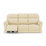 Juno 3 Seater Recliner Sofa - 3 Seater Sofa 2 Power Recliners Lumbar Support Cat 60 - Power with Power Lumbar & USB 3 Seater Sofas Sterling Home 3 Cat-60/02 Montana Cool Cream