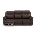 Juno 3 Seater Recliner Sofa - 3 Seater Sofa 2 Power Recliners Lumbar Support Cat 60 - Power with Power Lumbar & USB 3 Seater Sofas Sterling Home 8 Cat-60/08 Montana Chocolate