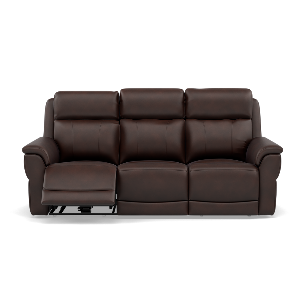 Juno 3 Seater Recliner Sofa - 3 Seater Sofa 2 Power Recliners Lumbar Support Cat 60 - Power with Power Lumbar & USB 3 Seater Sofas Sterling Home 8 Cat-60/08 Montana Chocolate