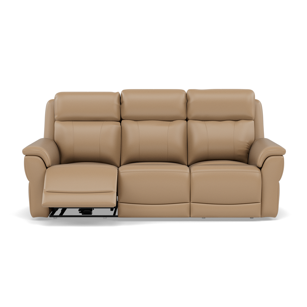 Juno 3 Seater Recliner Sofa - 3 Seater Sofa 2 Power Recliners Lumbar Support Cat 60 - Power with Power Lumbar & USB 3 Seater Sofas Sterling Home 6 Cat-60/06 Montana Barley