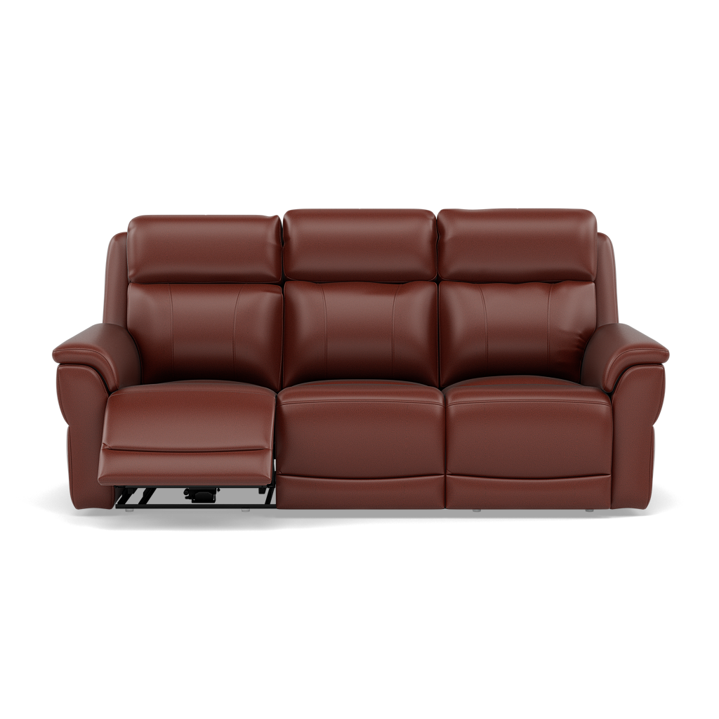 Juno 3 Seater Recliner Sofa - 3 Seater Sofa 2 Power Recliners Lumbar Support Cat 60 - Power with Power Lumbar & USB 3 Seater Sofas Sterling Home 7 Cat-60/07 Montana Butterscotch