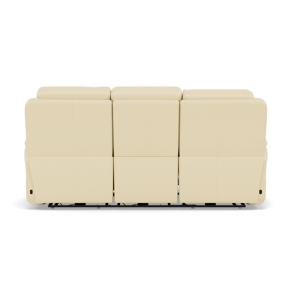 Juno 3 Seater Recliner Sofa - 3 Seater Sofa 2 Power Recliners Lumbar Support Cat 60 - Power with Power Lumbar & USB — Cat-60/02 Montana Cool Cream, gallery image 2