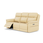 Juno 3 Seater Recliner Sofa - 3 Seater Sofa 2 Power Recliners Lumbar Support Cat 60 - Power with Power Lumbar & USB — Cat-60/04 Montana Vanilla Cream, gallery image 3